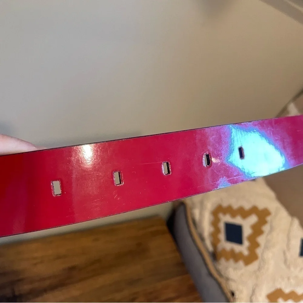 Calvin Klein Black or Red  Patent Leather Belt Reversible